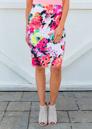 Sleeveless printed dress