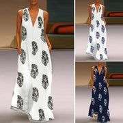 Sleeveless leaf dress