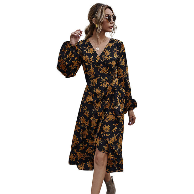 Lotus leaf slim dress