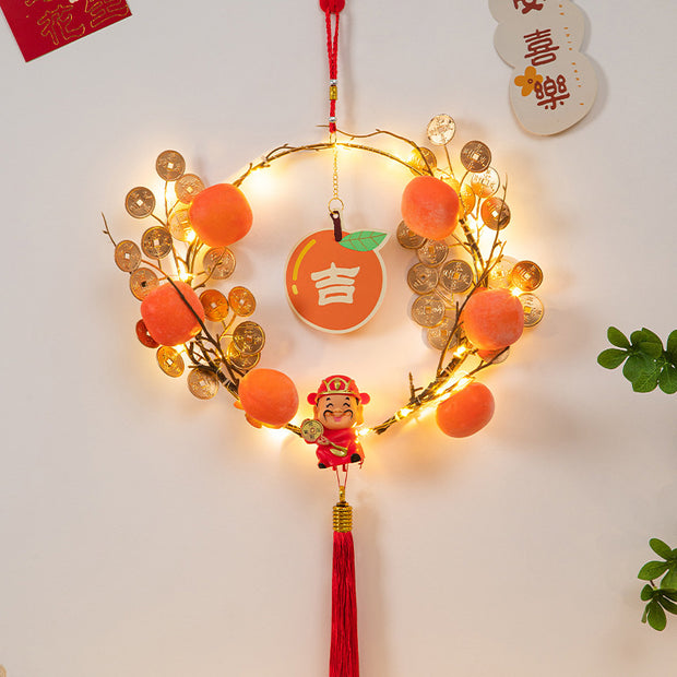 New Year Decoration Luminous Fu Character Pendant Festive Layout Supplies