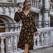Lotus leaf slim dress