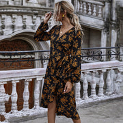 Lotus leaf slim dress
