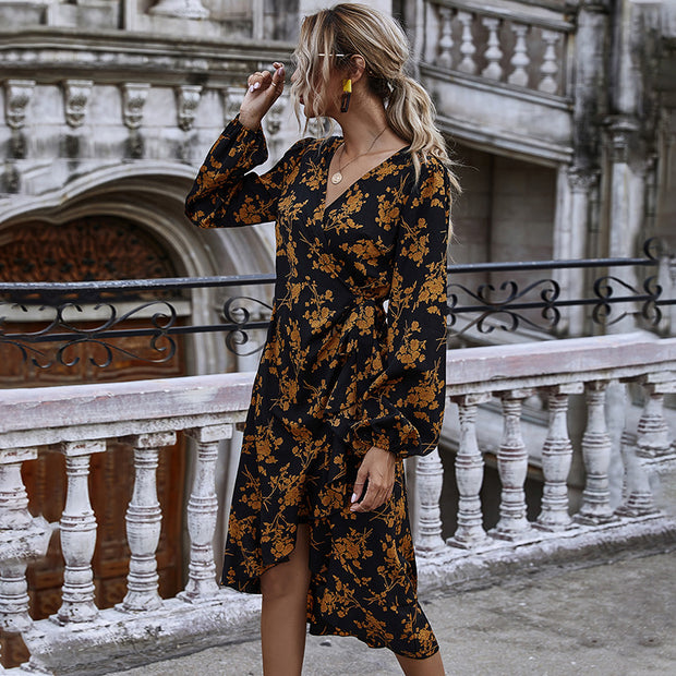 Lotus leaf slim dress