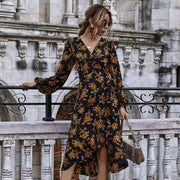 Lotus leaf slim dress