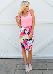Sleeveless printed dress