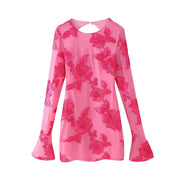 Women's Embroidered Sleeveless Straight Holiday Dress