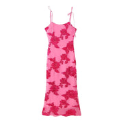 Women's Embroidered Sleeveless Straight Holiday Dress