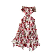 Irregular Lotus Leaf Seaside Skirt Dress