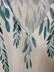 Leaf Print Pocket Loose Casual Dress